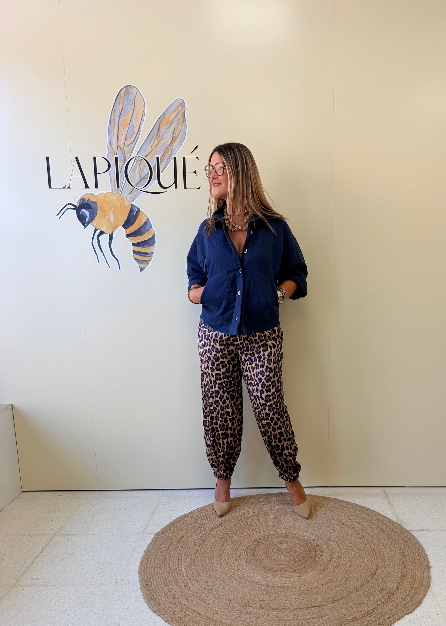 Pantalón Print Marino