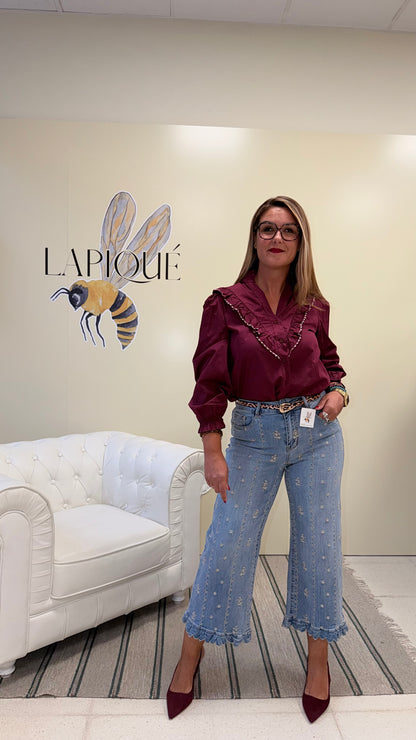 Camisa Lía ribeteada