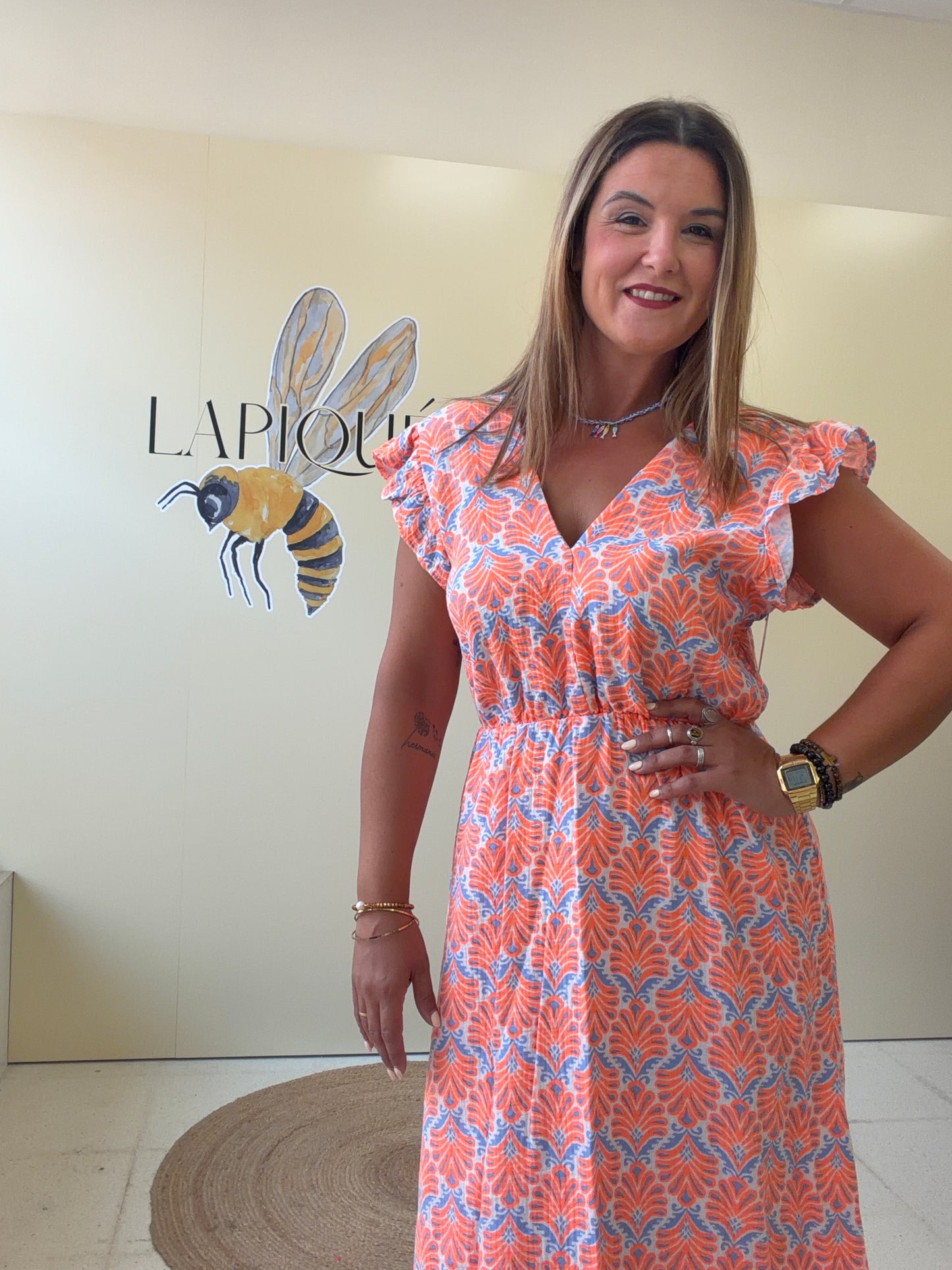 Vestido Banana fluor