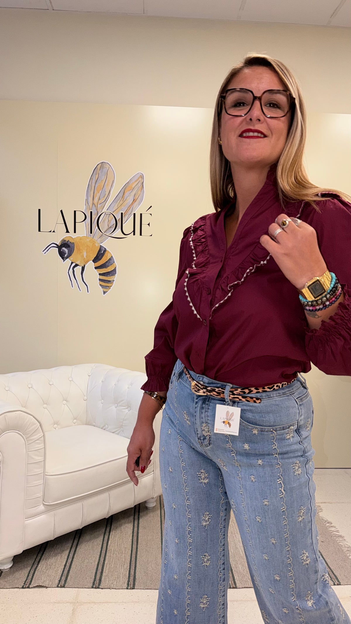 Camisa Lía ribeteada