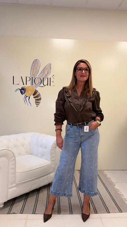 Camisa Lía ribeteada